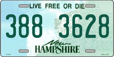 NH license plate 3883628