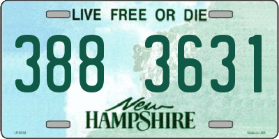 NH license plate 3883631