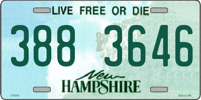 NH license plate 3883646