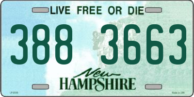 NH license plate 3883663