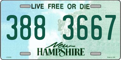 NH license plate 3883667