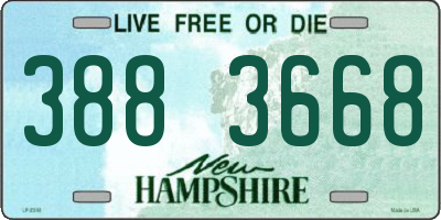 NH license plate 3883668