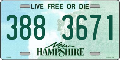NH license plate 3883671