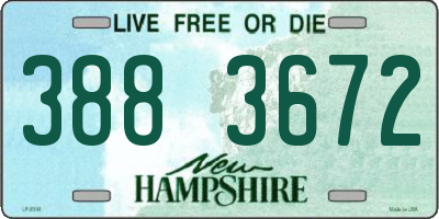 NH license plate 3883672