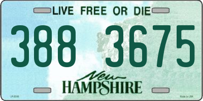 NH license plate 3883675