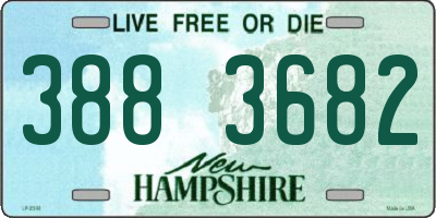 NH license plate 3883682