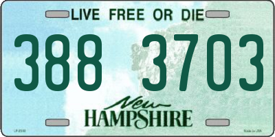 NH license plate 3883703