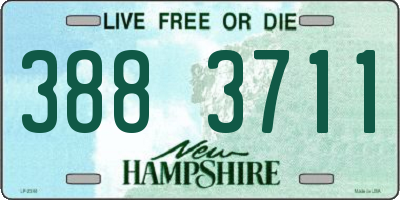NH license plate 3883711