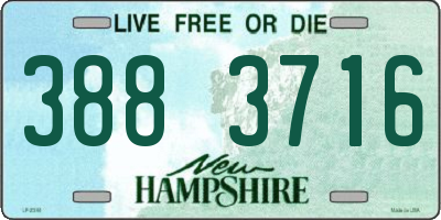 NH license plate 3883716