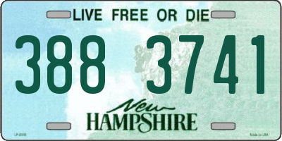 NH license plate 3883741