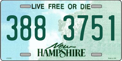 NH license plate 3883751