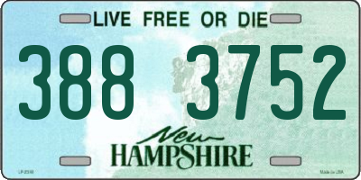 NH license plate 3883752