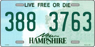 NH license plate 3883763