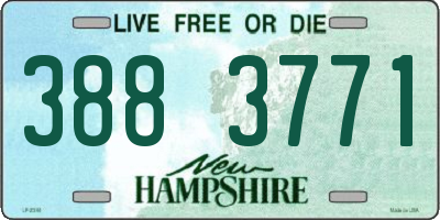 NH license plate 3883771