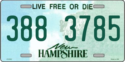 NH license plate 3883785