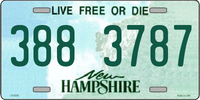 NH license plate 3883787