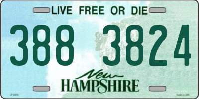 NH license plate 3883824