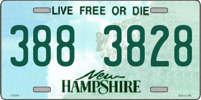 NH license plate 3883828