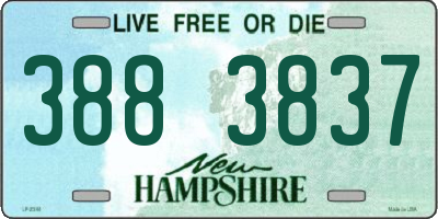 NH license plate 3883837