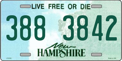 NH license plate 3883842