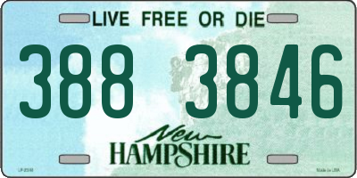 NH license plate 3883846
