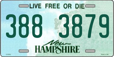 NH license plate 3883879