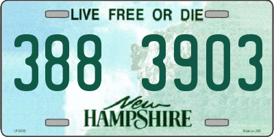 NH license plate 3883903