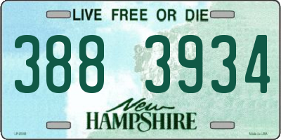 NH license plate 3883934
