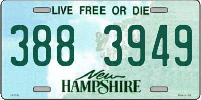 NH license plate 3883949
