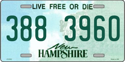 NH license plate 3883960