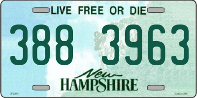 NH license plate 3883963