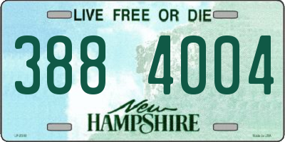 NH license plate 3884004