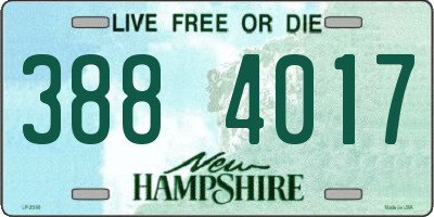 NH license plate 3884017