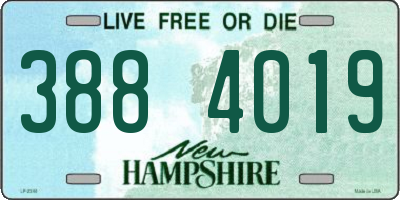 NH license plate 3884019