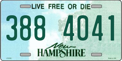 NH license plate 3884041