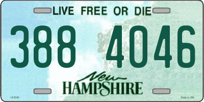 NH license plate 3884046