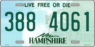 NH license plate 3884061