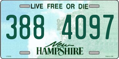 NH license plate 3884097