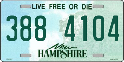 NH license plate 3884104