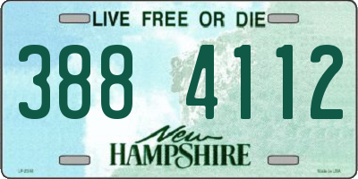 NH license plate 3884112