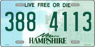 NH license plate 3884113