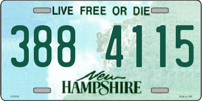 NH license plate 3884115