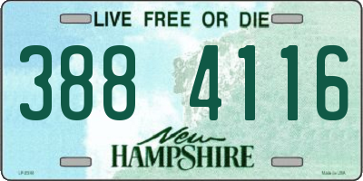 NH license plate 3884116