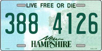 NH license plate 3884126