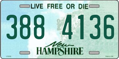 NH license plate 3884136