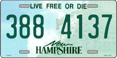NH license plate 3884137