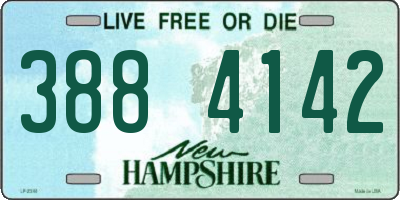 NH license plate 3884142