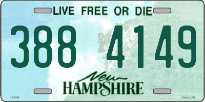 NH license plate 3884149