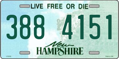 NH license plate 3884151