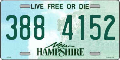 NH license plate 3884152